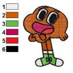 Fanboy and Chum Chum Darwin Watterson 01 Embroidery Design